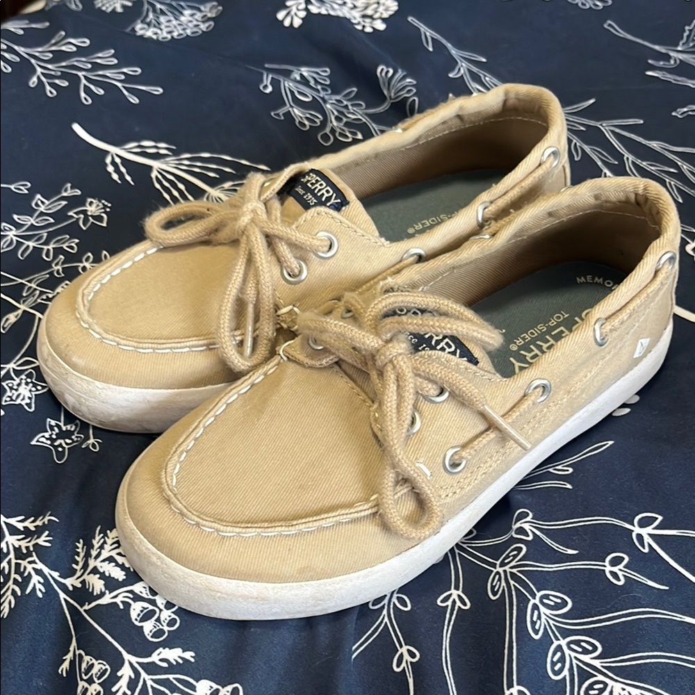 Boys Sperry Top Slider Tan Sz 13M